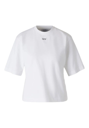 Off-White logo floral cotton T-shirt