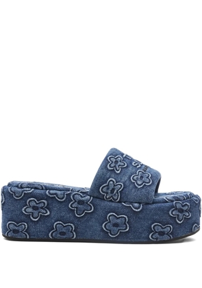 Marc Jacobs The Daisy denim platform sandals - Blue