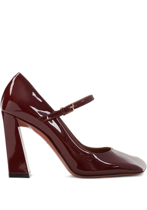 Amina Muaddi block-heel pumps - Red