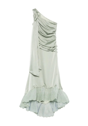 MALINA one-shoulder ruffled dress - Green