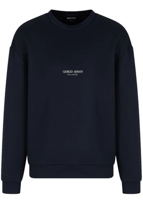 Giorgio Armani jersey sweatshirt - Blue