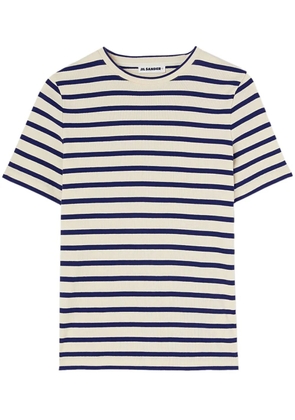 Jil Sander striped cotton T-shirt - White