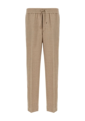 Brioni drawstring-waistband wool trousers - Neutrals