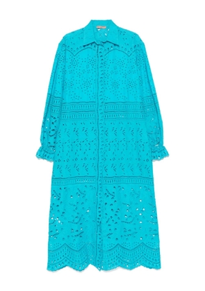 Ermanno Scervino broderie-anglaise midi dress - Blue