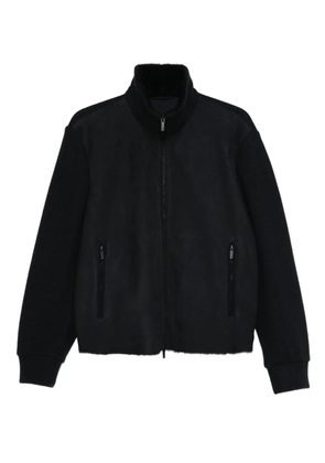 Giorgio Armani high-neck bomber jacket - Black