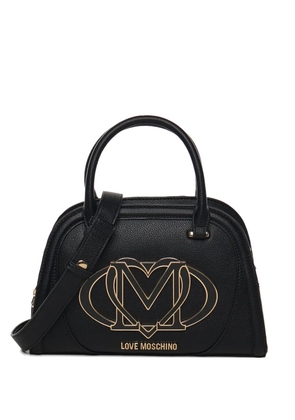 Love Moschino logo-plaque tote bag - Black