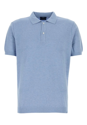 Paul & Shark logo-embroidered flax polo shirt - Blue