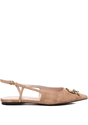 Coccinelle C-Me slingback flats - Brown
