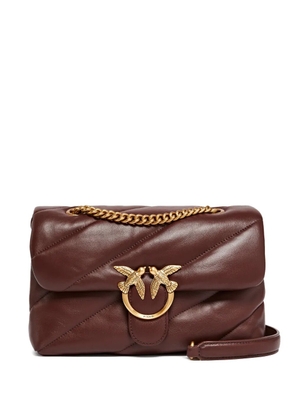 PINKO medium Love quilted bird cross body bag - Brown