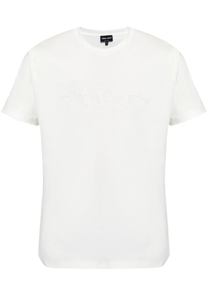 Giorgio Armani logo-embroidered T-shirt - White