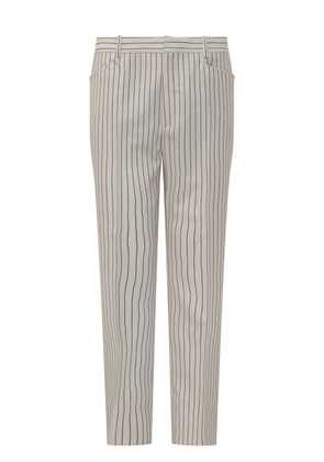TOM FORD striped wool tailored trousers - White