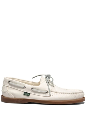 Paraboot Barth leather boat shoes - White