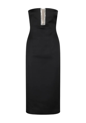 David Koma rhinestone-embellished midi dress - Black