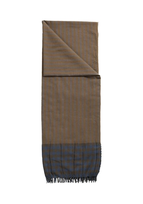 Uma Wang striped pleated scarf - Brown