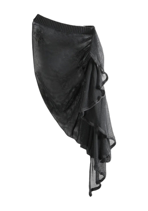 AISLING CAMPS Wave draped asymmetric skirt - Black