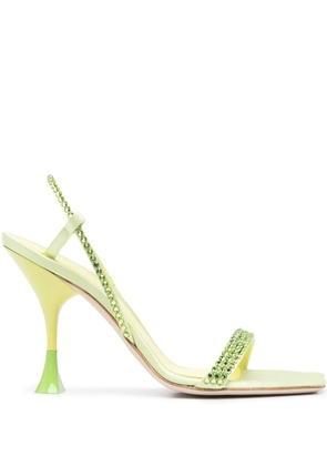 3juin 90mm crystal-embellished leather sandals - Green