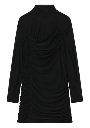 Helmut Lang ruched long-sleeve minidress - Black