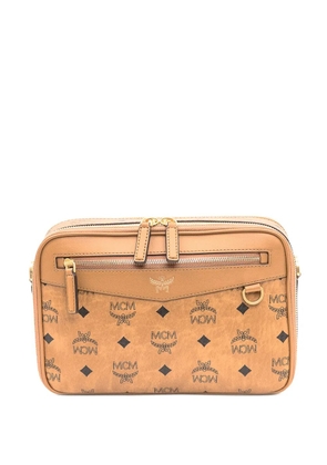 MCM small Diamond Visetos-monogram crossbody bag - Neutrals