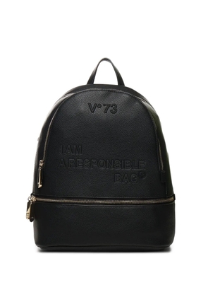 V°73 logo embossed backpack - Black