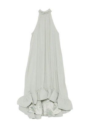 MALINA halterneck ruffled dress - Green
