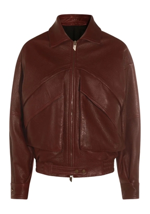 Salvatore Santoro zip-front leather jacket - Red