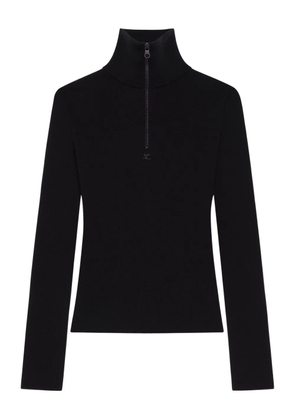 Courrèges wool knitted top - Black
