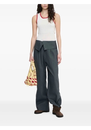 JW Anderson wrap-front pleated trousers - Grey