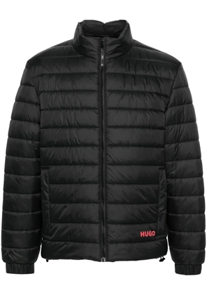 HUGO logo-print padded jacket - Black