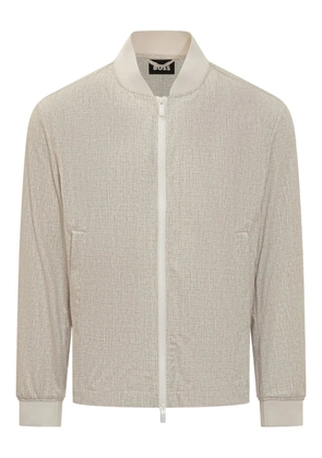 BOSS two-way zip jacket - White