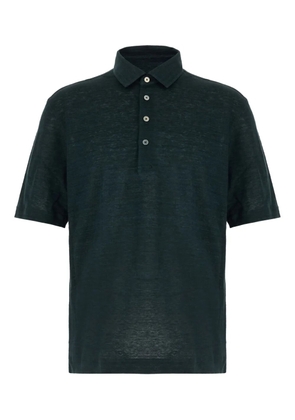 Zegna linen buttoned polo shirt - Green