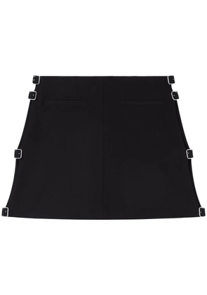 Courrèges buckled wool miniskirt - Black