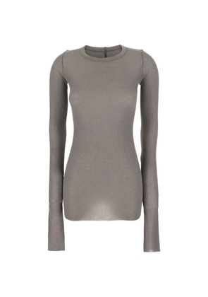 Rick Owens ribbed long-sleeves top - Grey