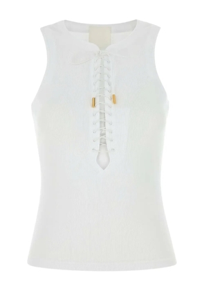 Givenchy lace-up tank top - White