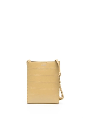 Jil Sander Tangle crocodile-effect crossbody bag - Yellow