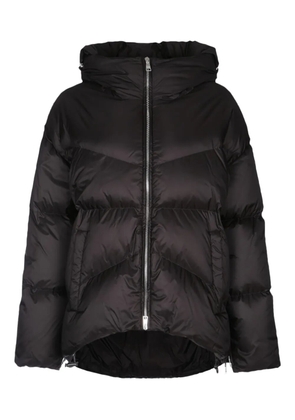 Add hooded puffer jacket - Black