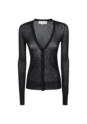 Victoria Beckham ribbed cardigan - Black