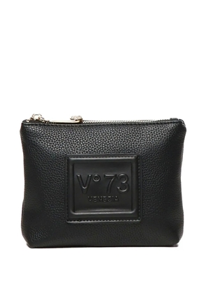 V°73 embossed logo zip-top pouch - Black