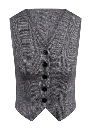 Ermanno Scervino herringbone button waistcoat - Grey