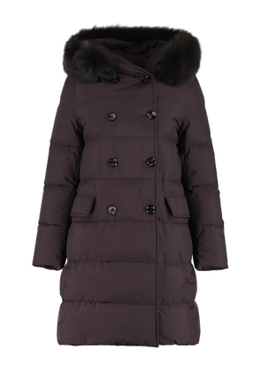 Moorer Ainara hooded coat - Purple