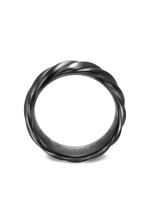 David Yurman Sculpted Cable band ring (9mm) - Black