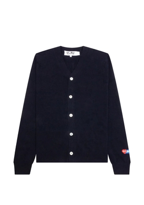 Comme Des Garçons Play heart-patch cardigan - Blue