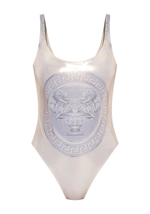 Versace statue print swimsuit - Neutrals