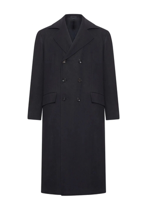 Kiton buttoned double-breasted coat - Black