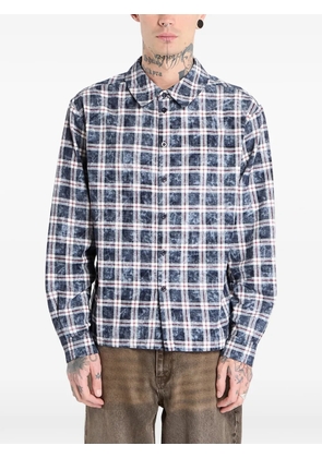 dime plaid flannel shirt - Blue