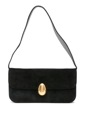 NEOUS clasp-fastening suede shoulder bag - Black