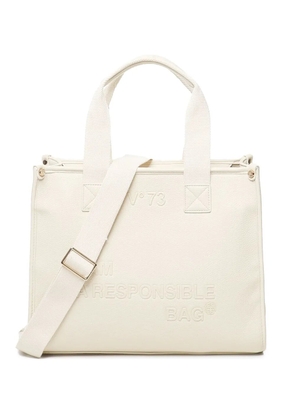 V°73 logo-engraved tote bag - White