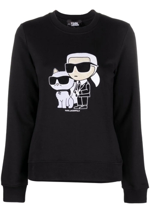 Karl Lagerfeld Ikon organic-cotton sweatshirt - Black
