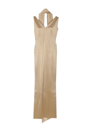 Fely Campo satin maxi dress - Gold