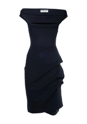CHIARA BONI La Petite Robe Melania off-shoulder draped midi dress - Black