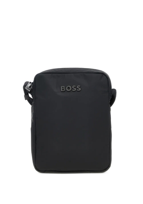 BOSS logo-appliqué messenger bag - Black
